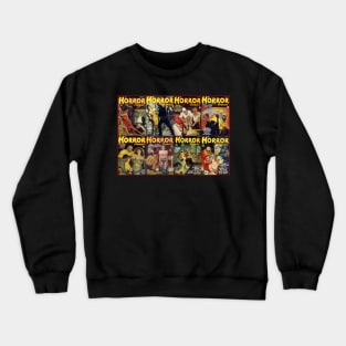 Vintage Horror Magazine Cover Collage Crewneck Sweatshirt